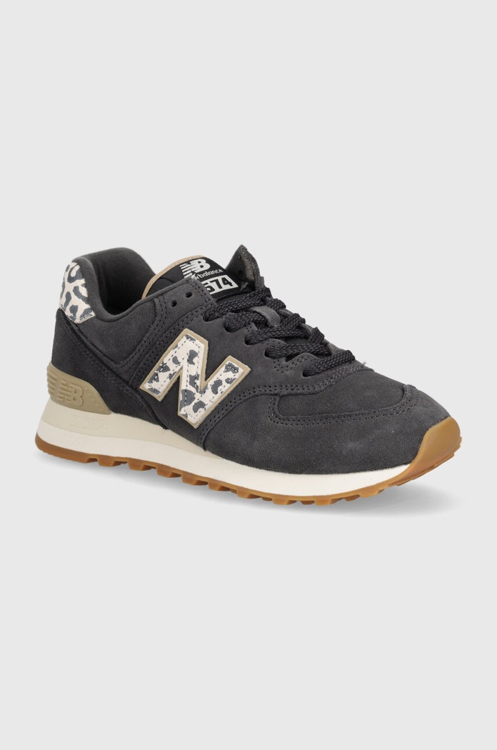 New Balance suede sneakers WL574XE2 textile gray WL574XE2