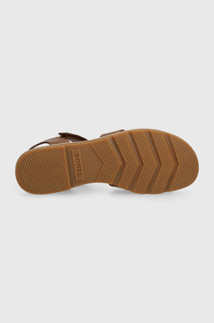 Sorel bőr szandál ELLA III ANKLE STRAP 2076821242 barna