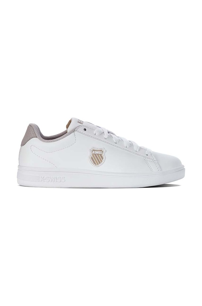 Kožené tenisky K-Swiss COURT SHIELD plochá biela 96599.181.M