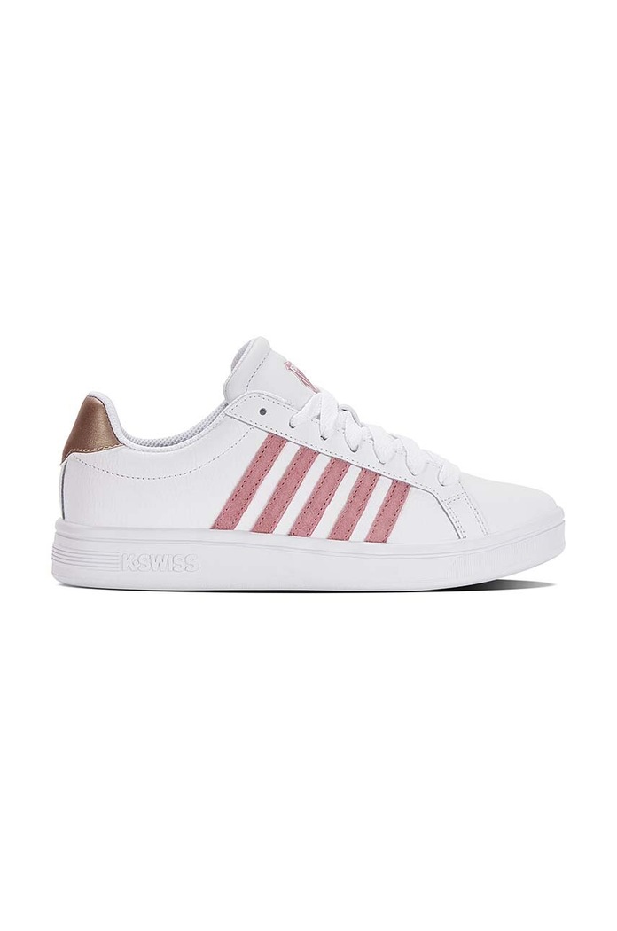 Sneakers boty K-Swiss COURT TIEBREAK přírodní kůže bílá 97011.169.M