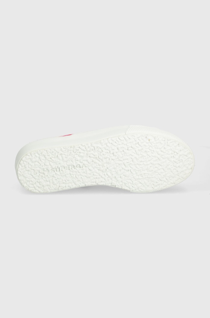 Πάνινα παπούτσια Superga 2790 ROUND STRIPES S4128TW λευκό