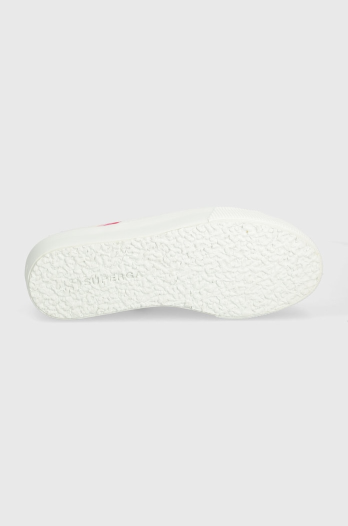 Πάνινα παπούτσια Superga 2790 ROUND STRIPES S4128TW λευκό