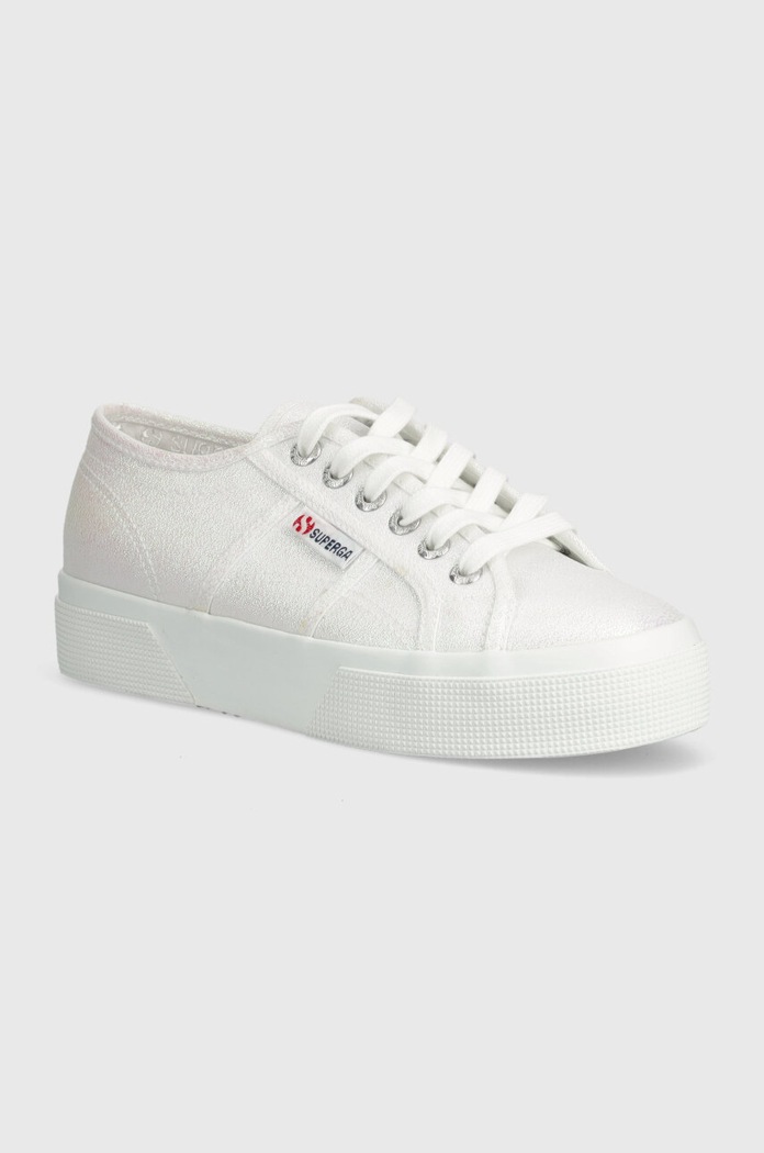 Tenisky Superga 2740 PLATFORM LAME platforma bílá S6128SW