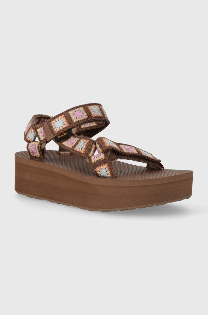 Sandály Teva Flatform Universal Crochet platforma hnědá 1150210