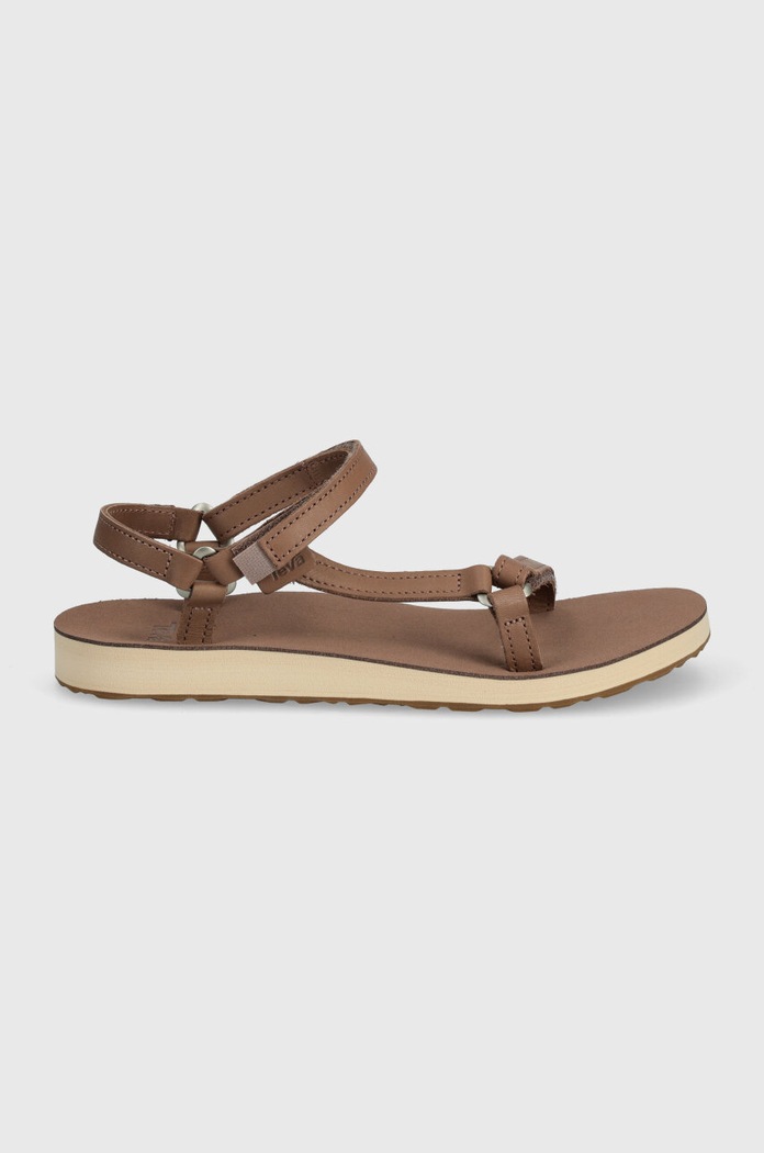 Teva sandały damskie skórzane Original Universal Slim Lea 1151031 brązowy SS26