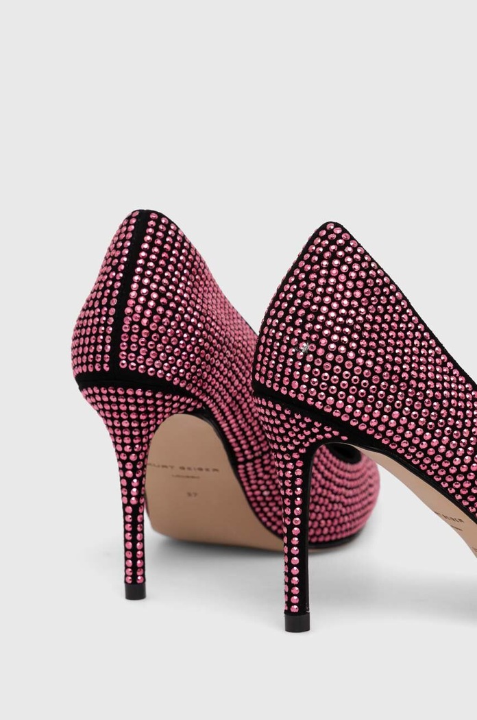 Obuwie Kurt Geiger London szpilki zamszowe 9990757209.PINK różowy