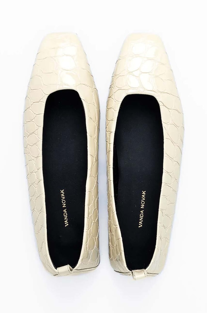 Kožne balerinke Vanda Novak Nora bež Nora.Ivory.Puffy