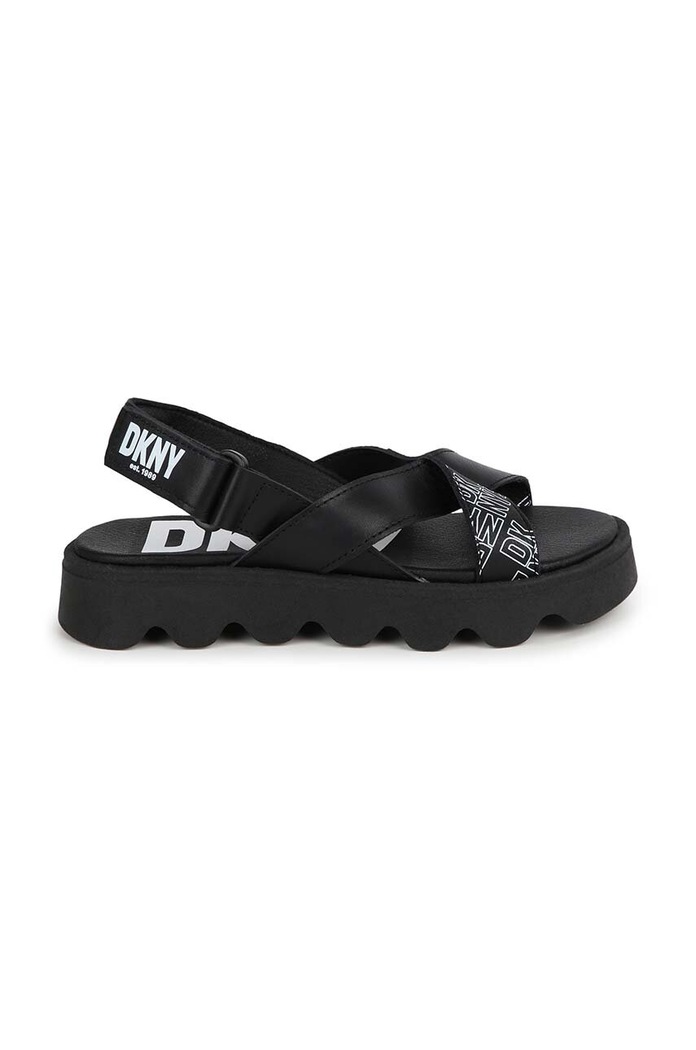 Dkny sandały skórzane dziecięce D60126.27.35 czarny SS24