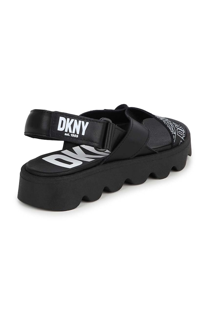 Dziewczynka Dkny sandały skórzane dziecięce D60126.27.35 czarny