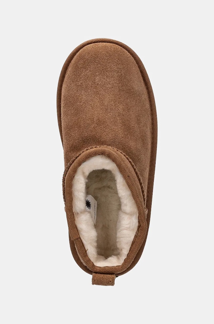 Μπότες σουέτ για παιδιά UGG CLASSIC ULTRA MINI PLATFORM καφέ 1157791K