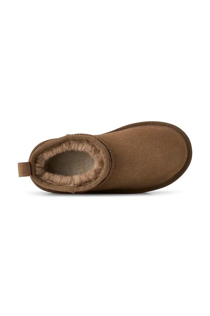 Sniegowce dziecięce zamszowe CLASSIC ULTRA MINPLATFORM UGG brązowy 1157791K