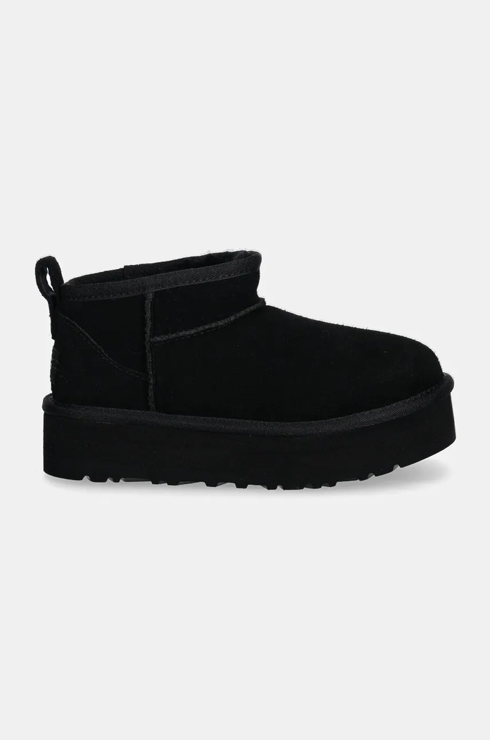 Μπότες σουέτ για παιδιά UGG CLASSIC ULTRA MINI PLATFORM 1157791K μαύρο AA00