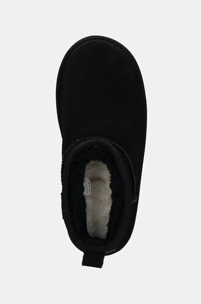 Μπότες σουέτ για παιδιά UGG CLASSIC ULTRA MINI PLATFORM μαύρο 1157791K