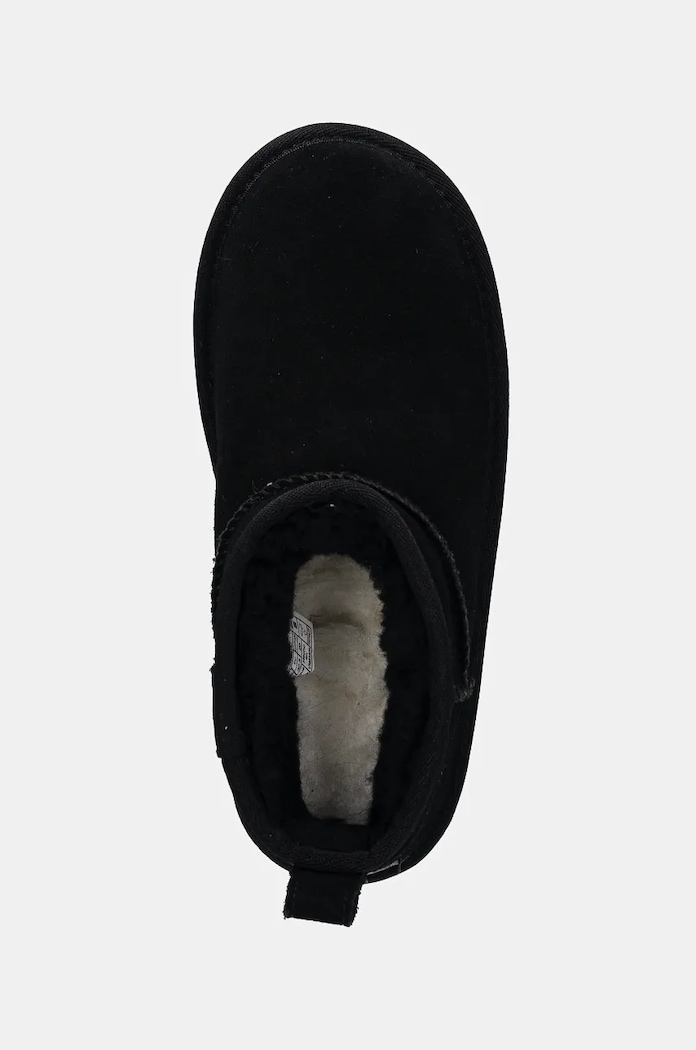 Μπότες σουέτ για παιδιά UGG CLASSIC ULTRA MINI PLATFORM μαύρο 1157791K