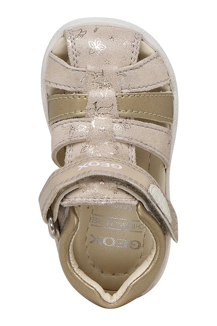 Geox sandále detské kožené SANDAL MACCHIA B254WB.007NF.18.26 zlatá
