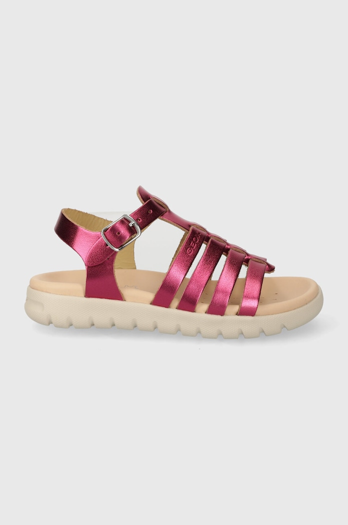 Geox sandały skórzane dziecięce SANDAL SOLEIMA fioletowy J35GSB.000CF.24.27