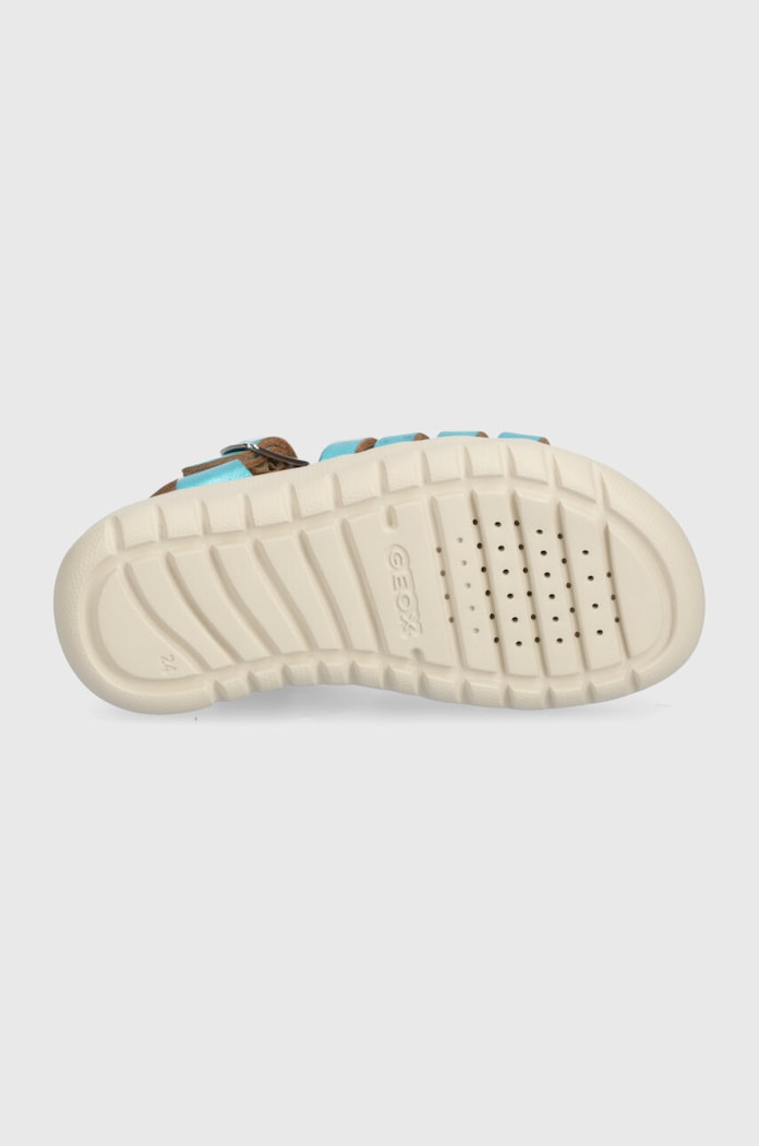 Dječje kožne sandale Geox SANDAL SOLEIMA J35GSB.000CF.24.27 tirkizna