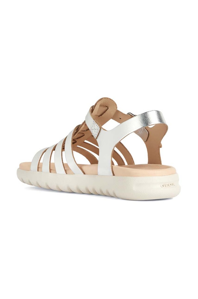 Geox sandały skórzane dziecięce SANDAL SOLEIMA srebrny J35GSB.000CF.24.27