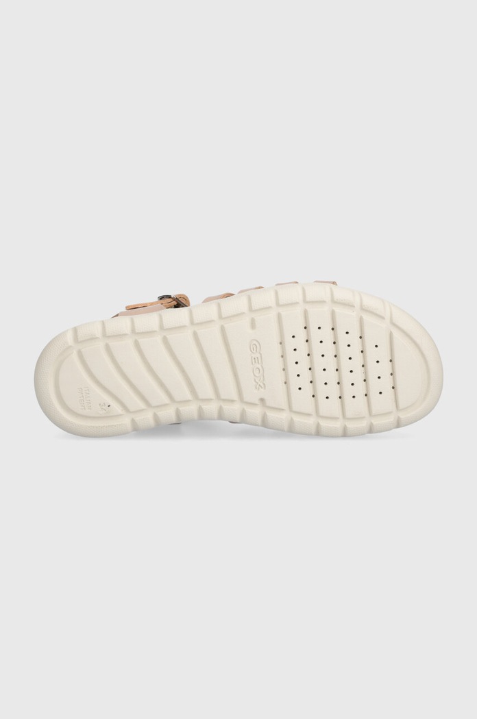 Dětské kožené sandály Geox SANDAL SOLEIMA J35GSB.000CF.28.35 zlatá