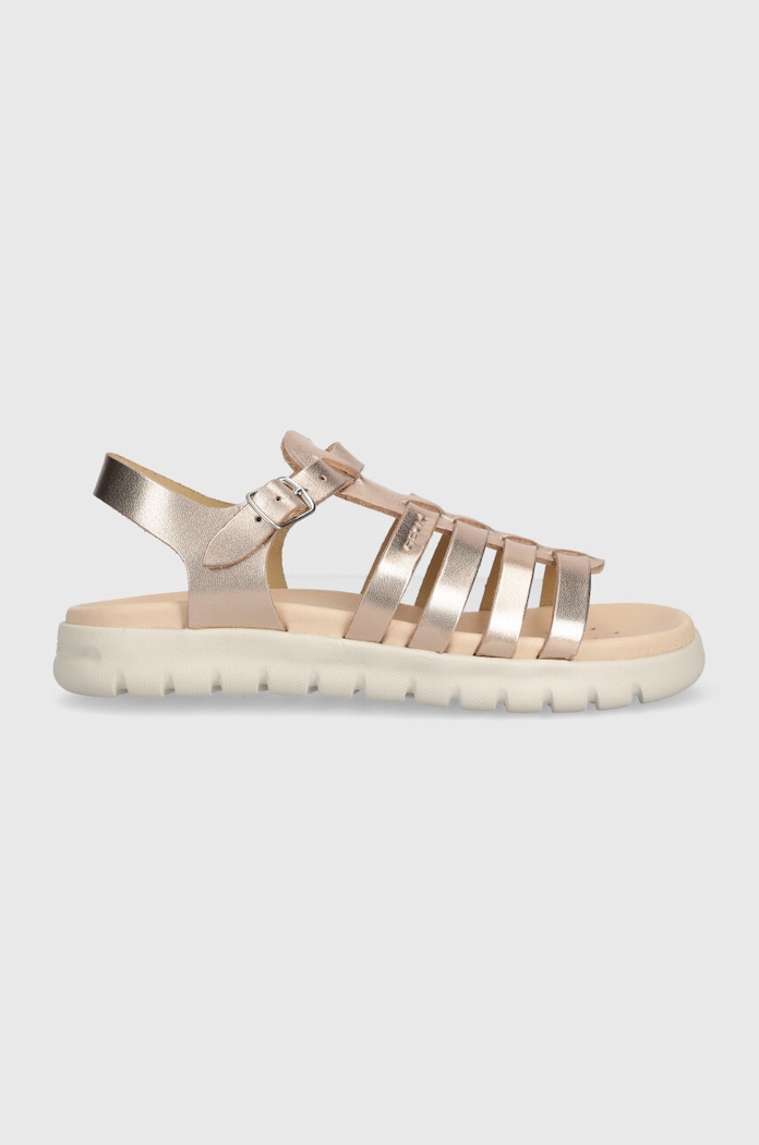 Detské kožené sandále Geox SANDAL SOLEIMA zlatá J35GSB.000CF.36.39