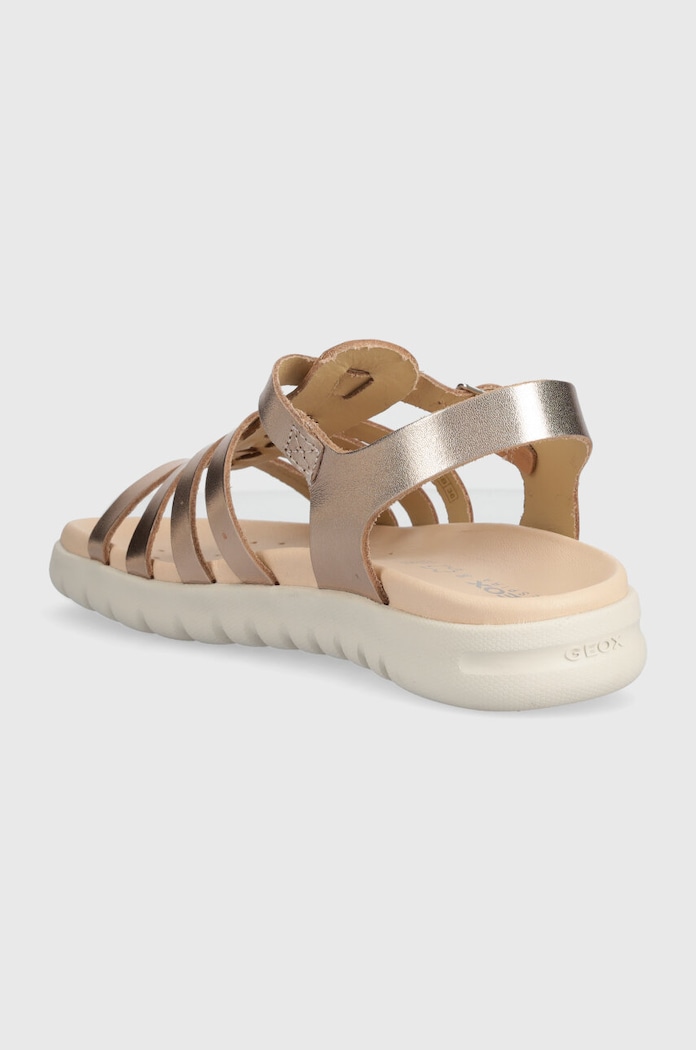 Dievča Detské kožené sandále Geox SANDAL SOLEIMA J35GSB.000CF.36.39 zlatá