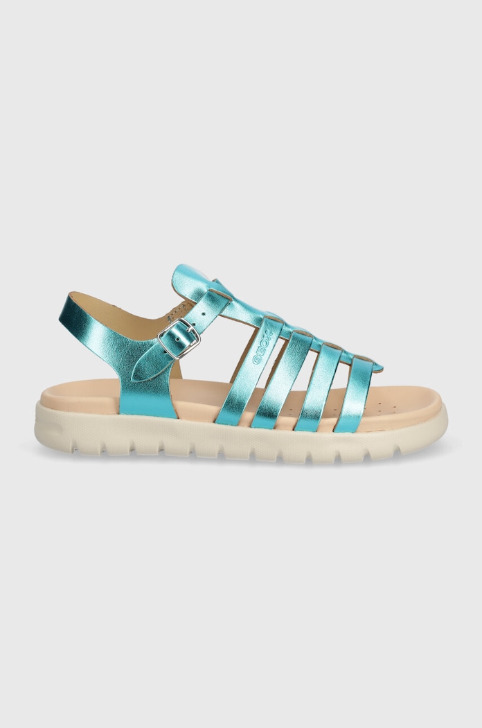 Dječje kožne sandale Geox SANDAL SOLEIMA J35GSB.000CF.36.39 tirkizna SS25