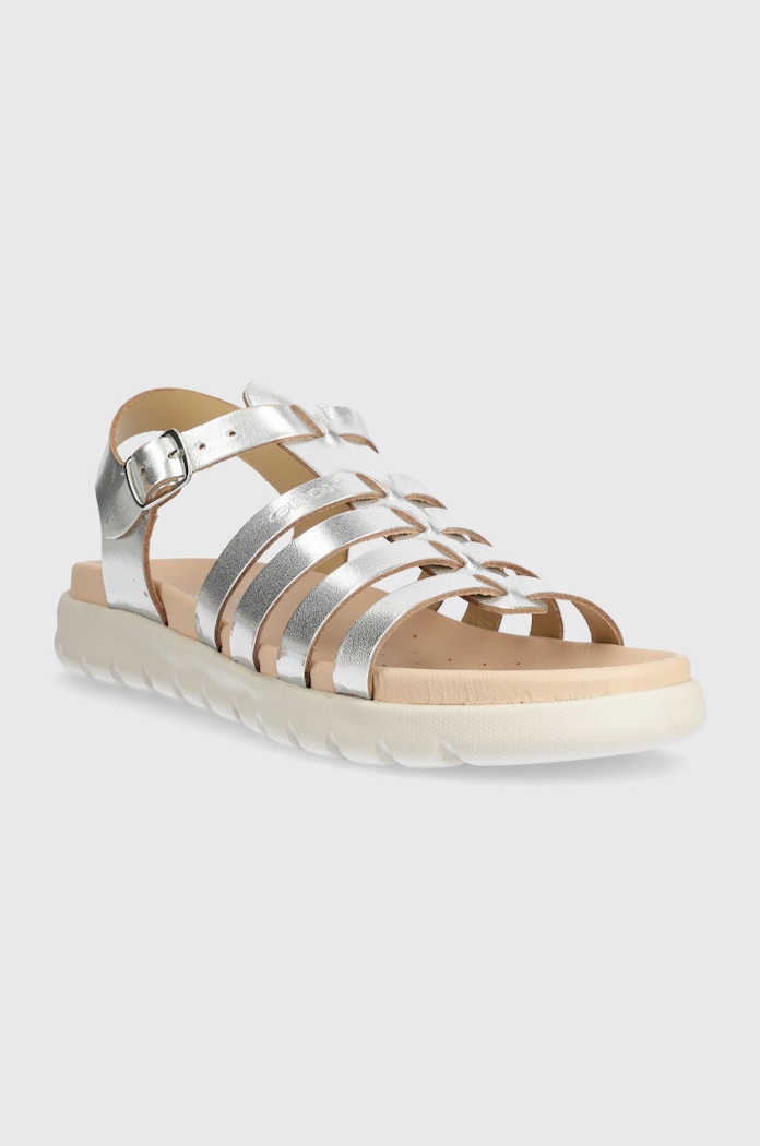 Dječje kožne sandale Geox SANDAL SOLEIMA J35GSB.000CF.36.39 srebrna SS25