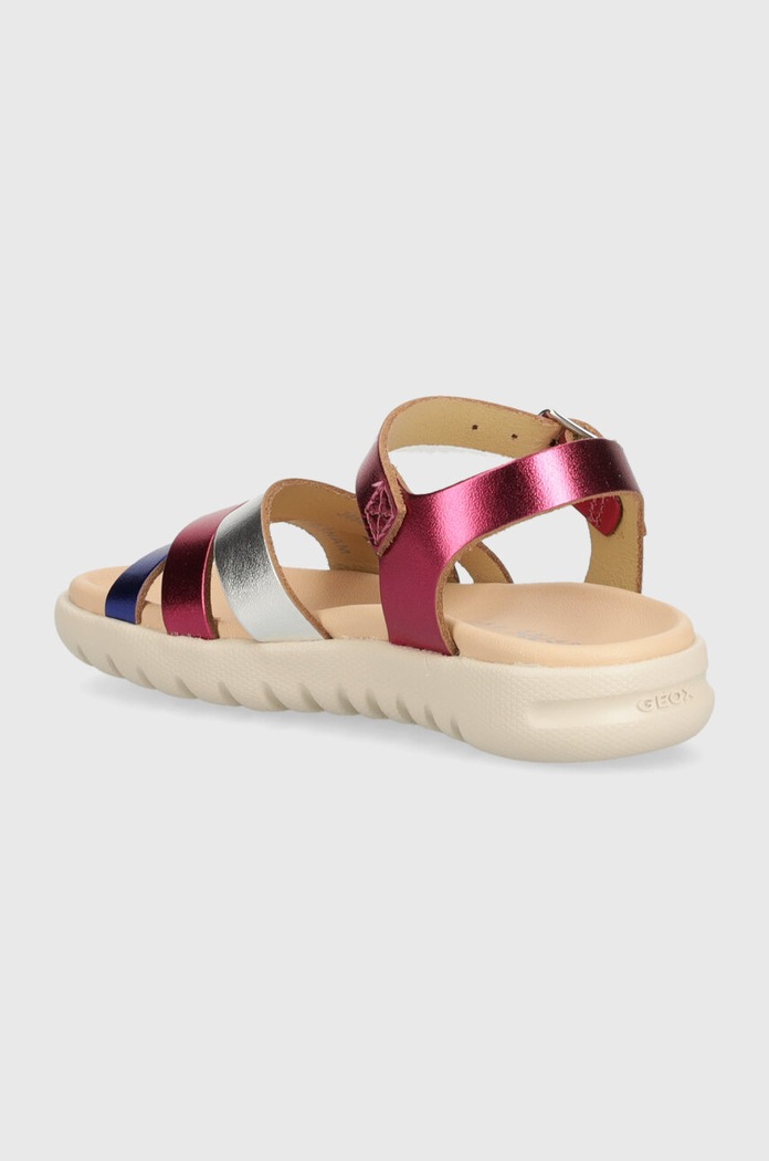 Dievča Detské kožené sandále Geox SANDAL SOLEIMA J45GSA.000CF.24.27 fialová