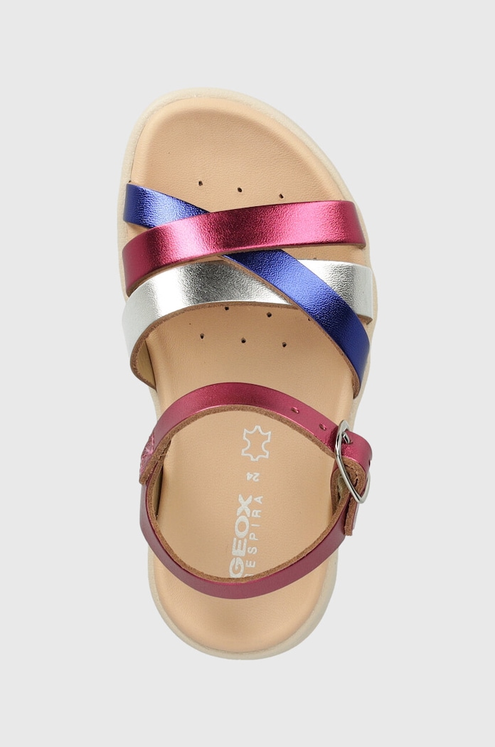 Detské kožené sandále Geox SANDAL SOLEIMA fialová J45GSA.000CF.24.27