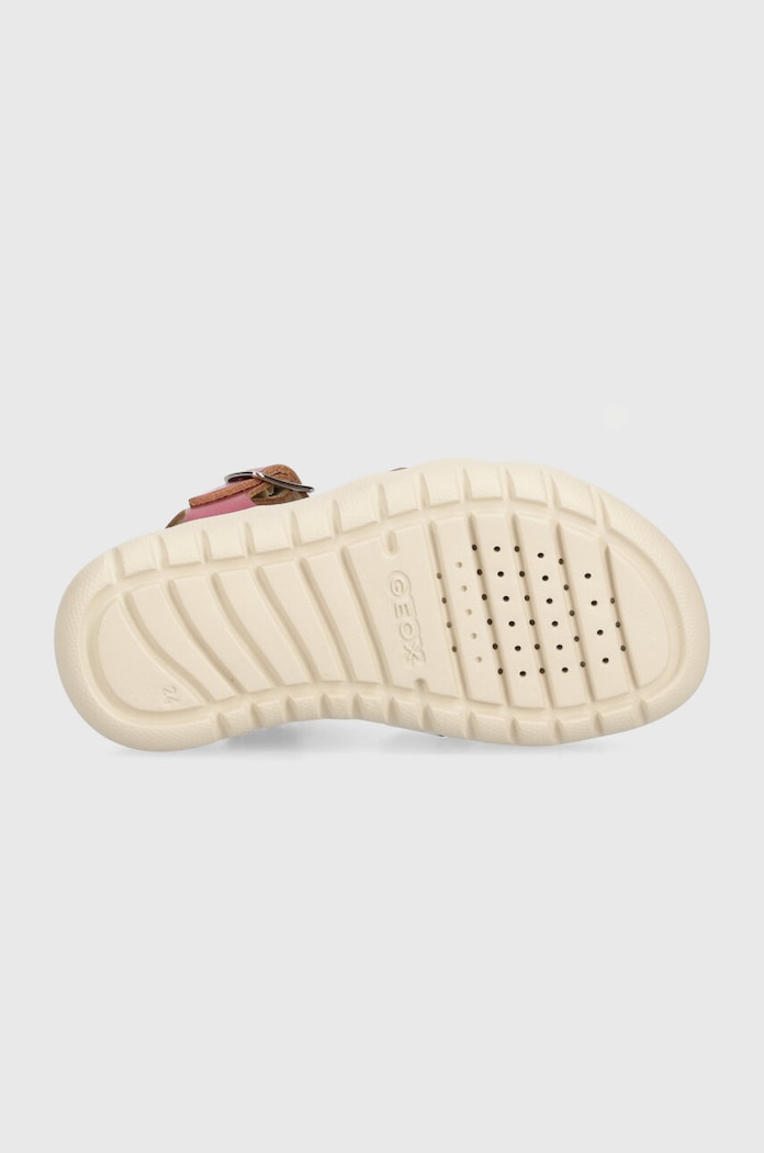 Detské kožené sandále Geox SANDAL SOLEIMA J45GSA.000CF.24.27 fialová