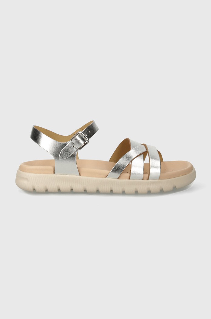 Detské kožené sandále Geox SANDAL SOLEIMA J45GSA.000CF.36.39 strieborná SS25