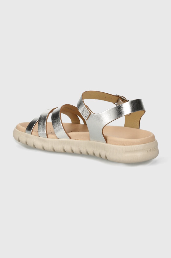 Dievča Detské kožené sandále Geox SANDAL SOLEIMA J45GSA.000CF.36.39 strieborná
