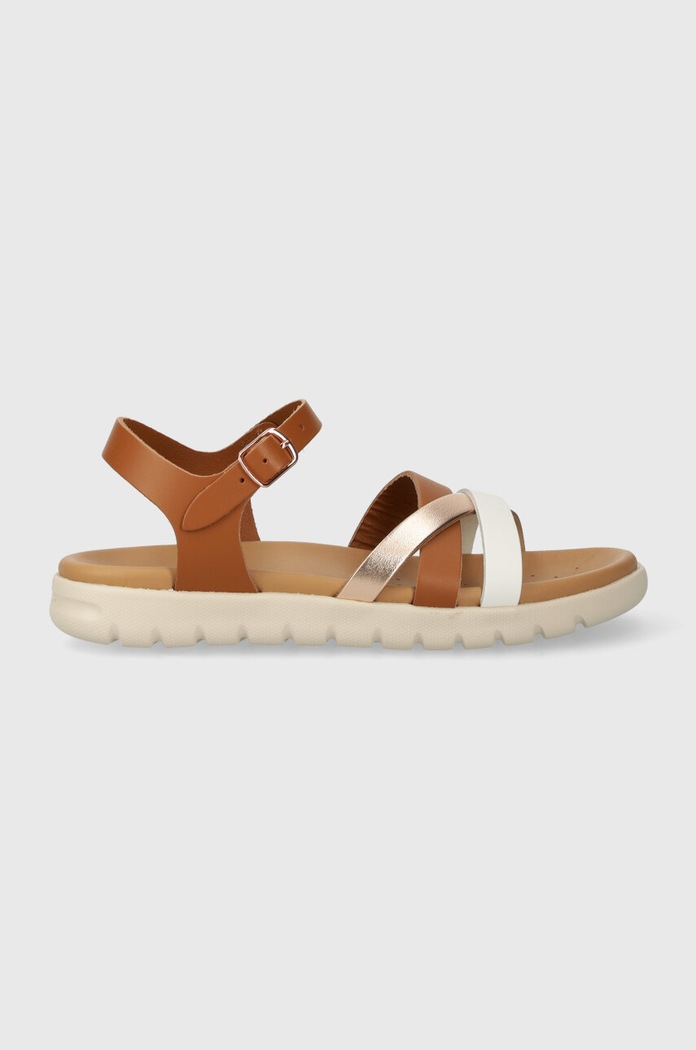 Geox gyerekszandál bőrből SANDAL SOLEIMA J45GSA.043CF.28.35 barna SS24