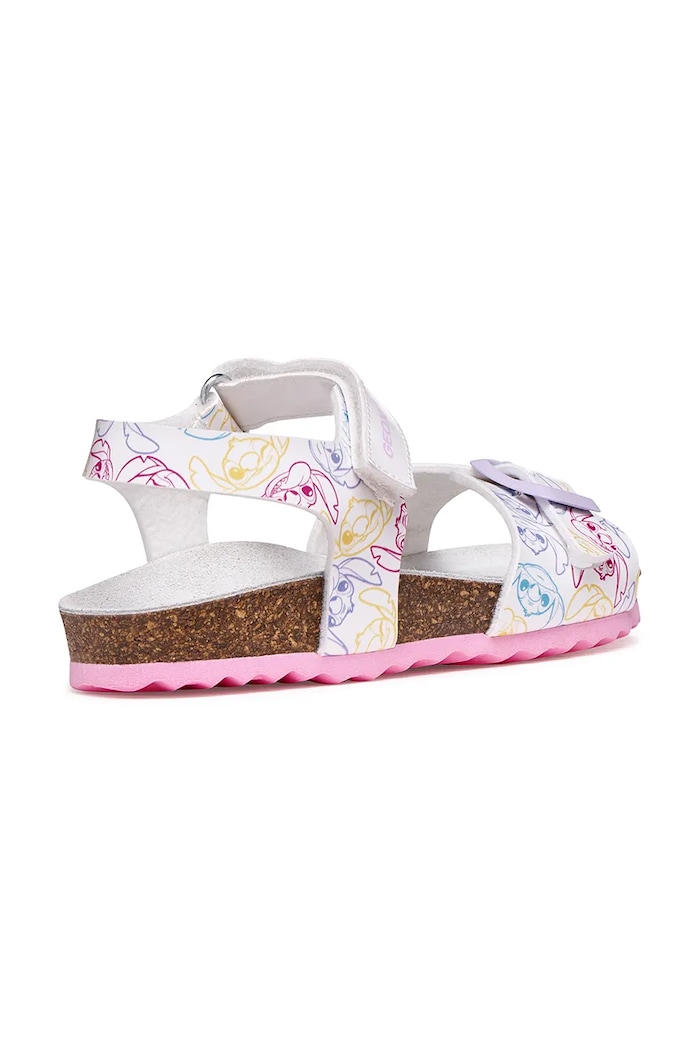 Fete Geox sandale cu călcâiul deschis copilărești ADRIEL x Lilo & Stitch J158MC.000FC.28.35 alb