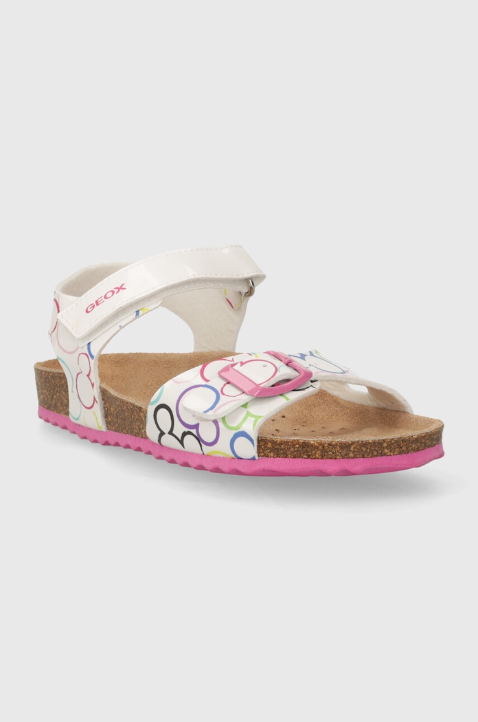 Geox σανδάλια με ανοιχτό τακούνι παιδικά ADRIEL x Lilo & Stitch J158MC.000FC.28.35 λευκό SS26