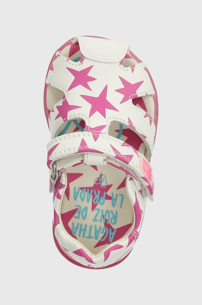 Agatha Ruiz de la Prada sandale din piele pentru copii alb 242902
