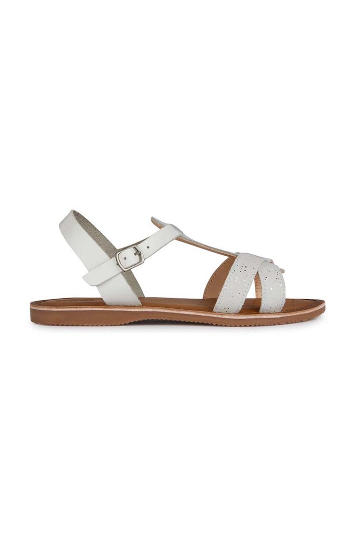 Dětské kožené sandály Geox J45BSE.0BS85.36.39 bílá SS24
