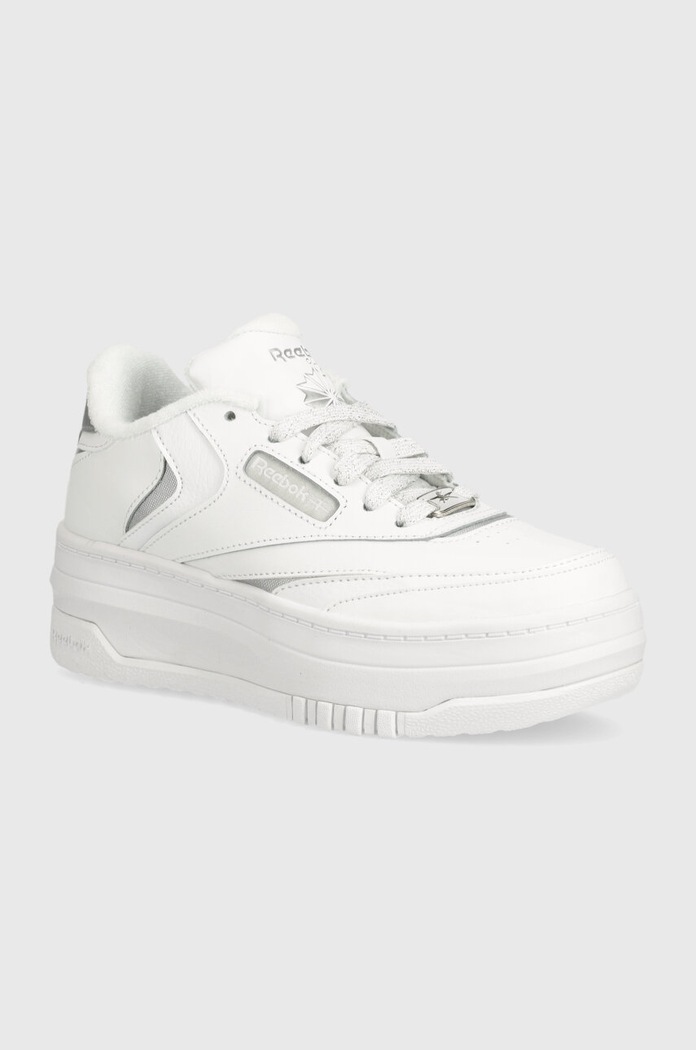 Dětské kožené sneakers boty Reebok Classic Club C přírodní kůže bílá 100075123