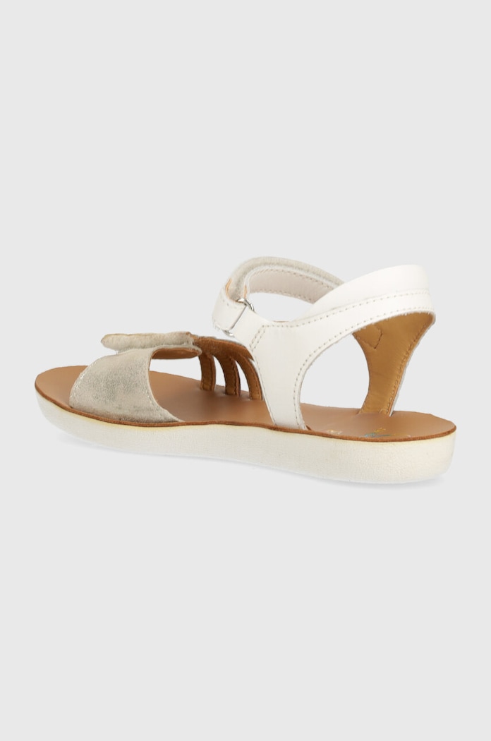 Fete Shoo Pom sandale din piele pentru copii GOA MULTI Q4NGDH04.28.32 alb