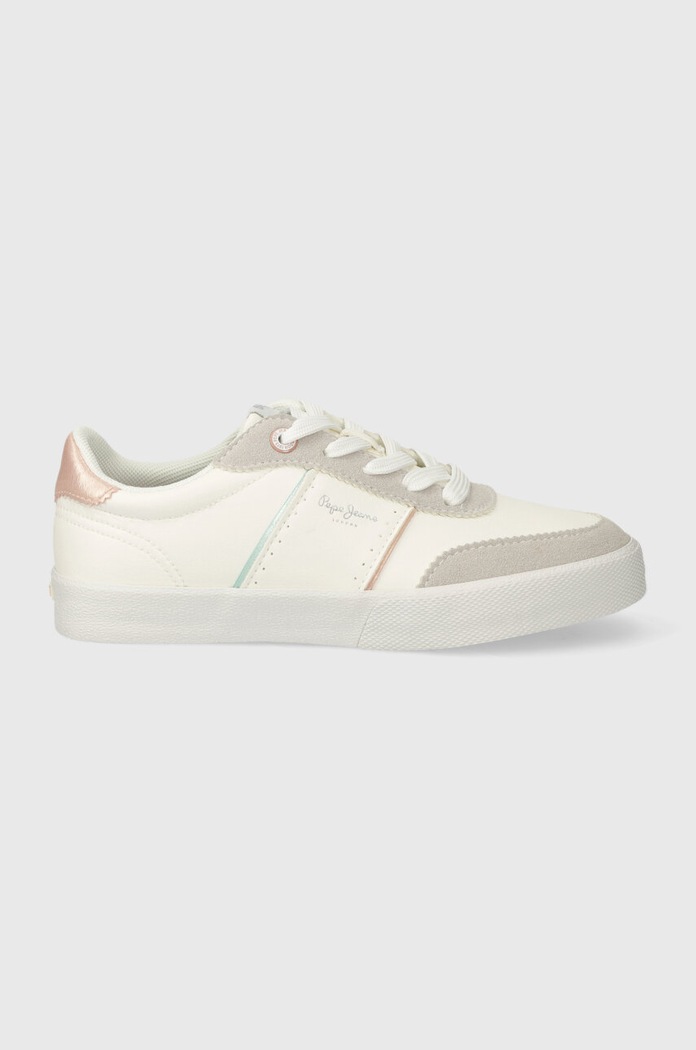 Pepe Jeans sneakersy dziecięce KENTON ORIGIN G imitacja zamszu biały PGS30602