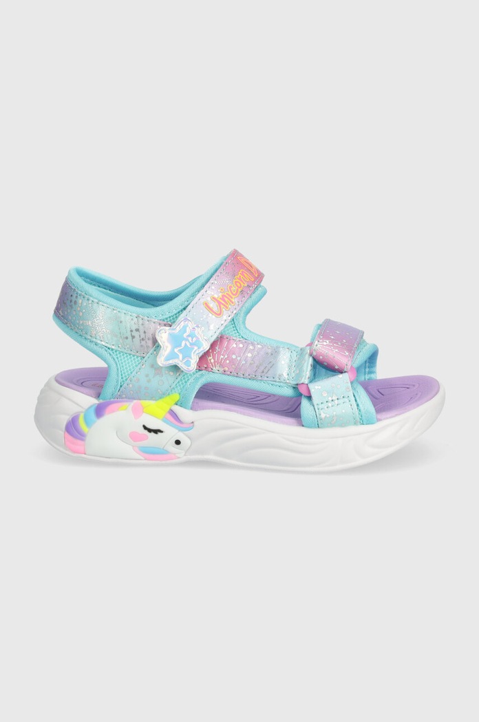 Детски сандали Skechers UNICORN DREAMS SANDAL MAJESTIC BLISS 302682L тюркоазен SS24