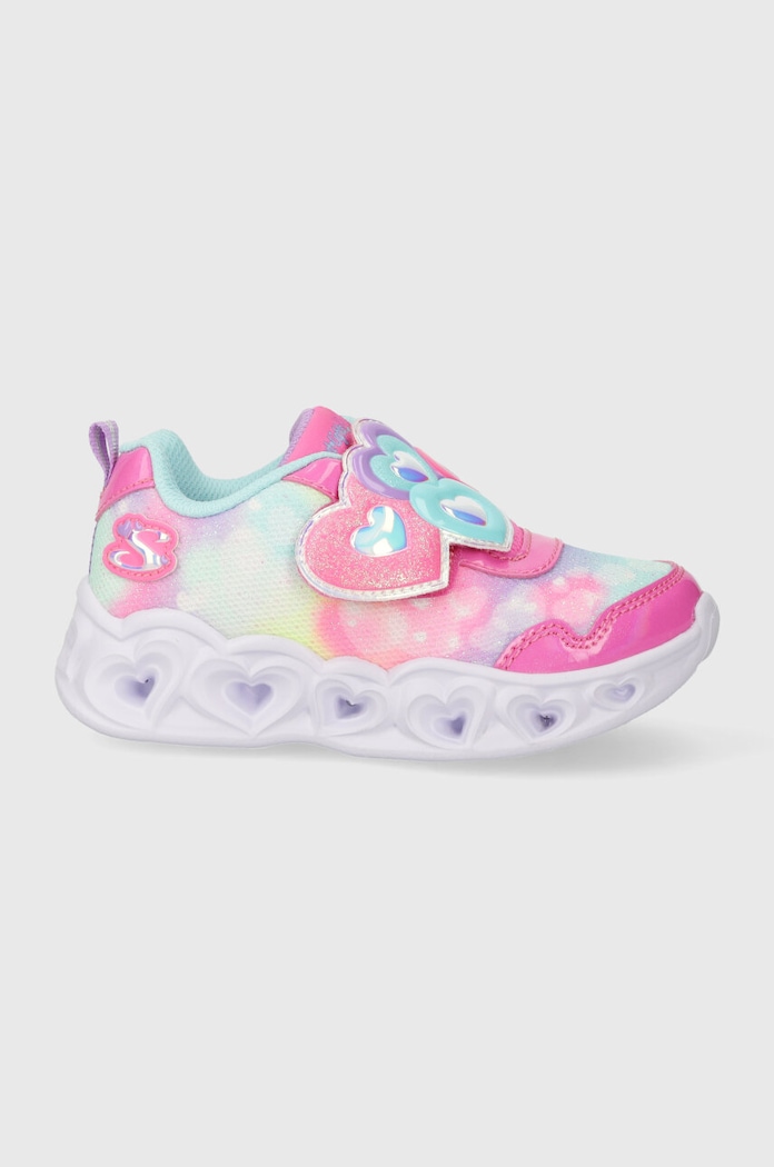 Dětské sneakers boty Skechers HEART LIGHTS LOVIN REFLECTION textilní fialová 302693N