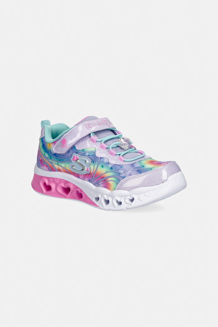 Skechers FLUTTER HEART LIGHTS GROOVY SWIRL tenisky detské fialová 303253L
