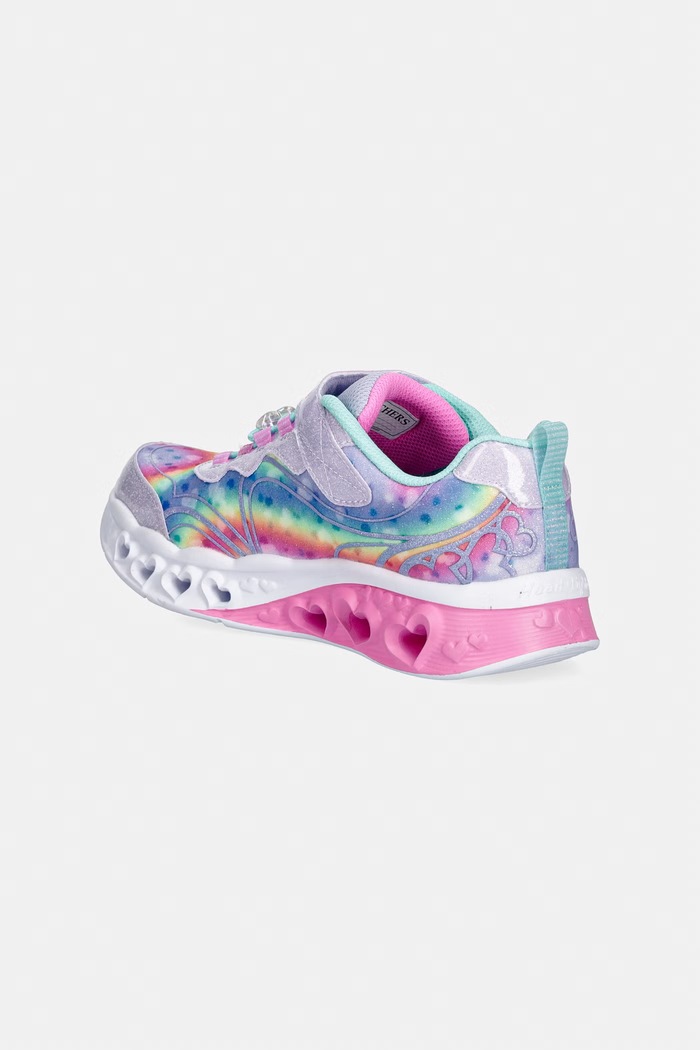 Dievča Skechers FLUTTER HEART LIGHTS GROOVY SWIRL tenisky detské 303253L fialová