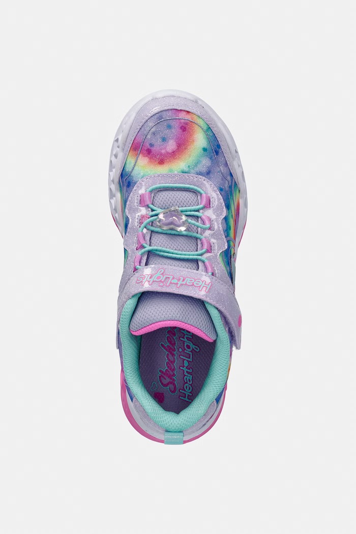 Skechers FLUTTER HEART LIGHTS GROOVY SWIRL tenisky detské fialová 303253L