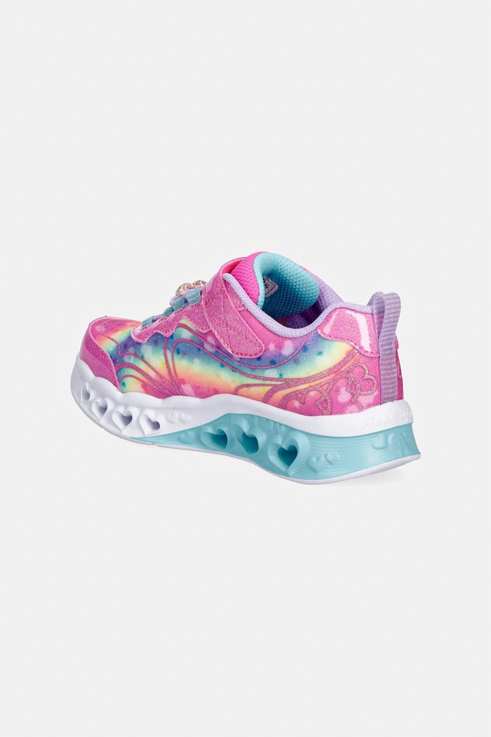 Dievča Skechers FLUTTER HEART LIGHTS GROOVY SWIRL tenisky detské 303253L ružová