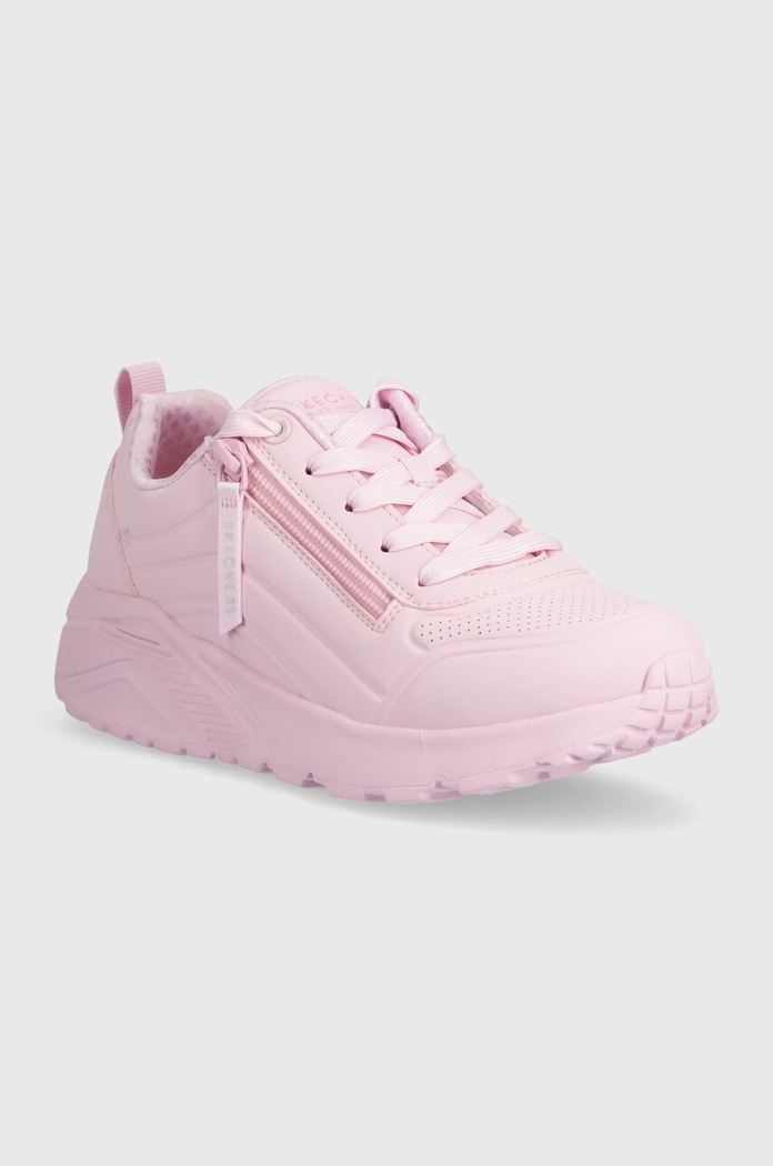 Dětské sneakers boty Skechers UNO LITE EASY ZIP imitace kůže růžová 310387L