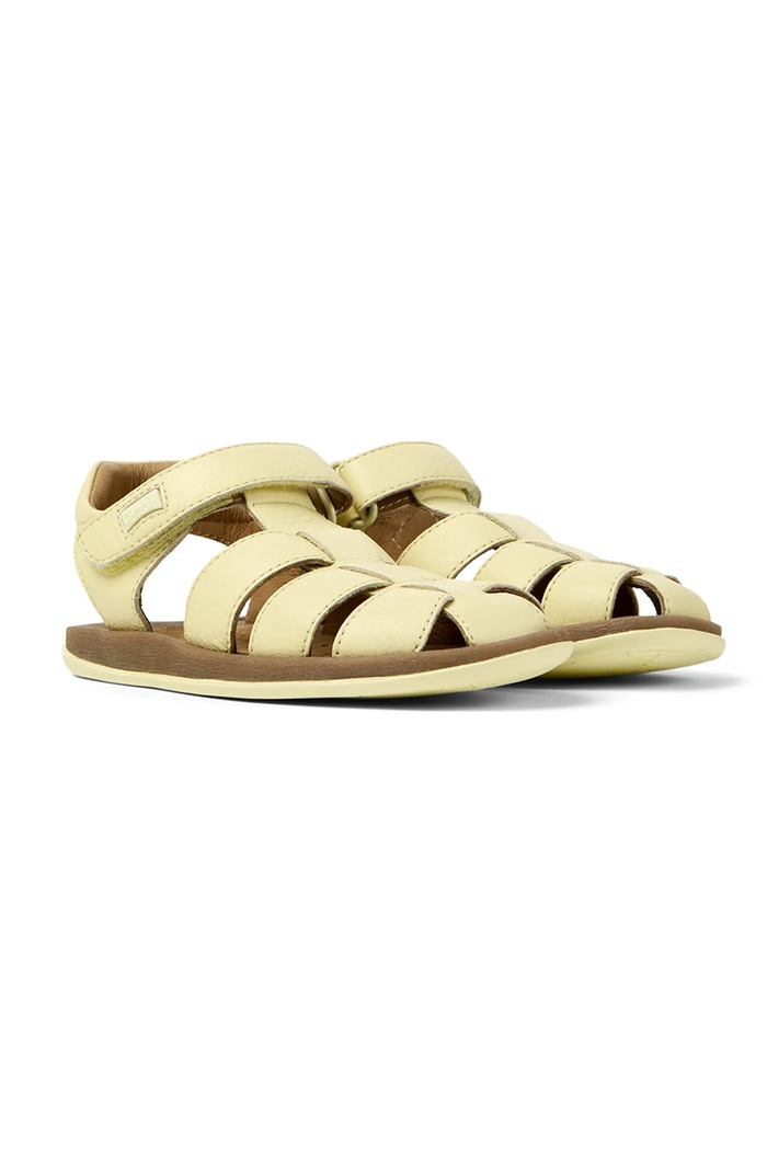 Dětské kožené sandály Camper 80177.28.34 žlutá SS26