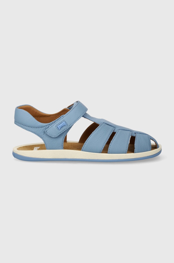 Παιδικά δερμάτινα σανδάλια Camper 80177.35.38 μπλε SS26