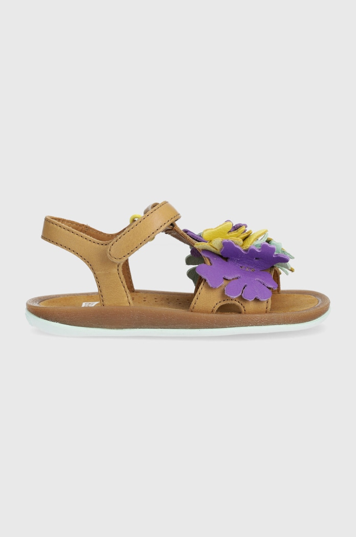 Παιδικά σανδάλια Camper Planet friendly καφέ K800582.25.27